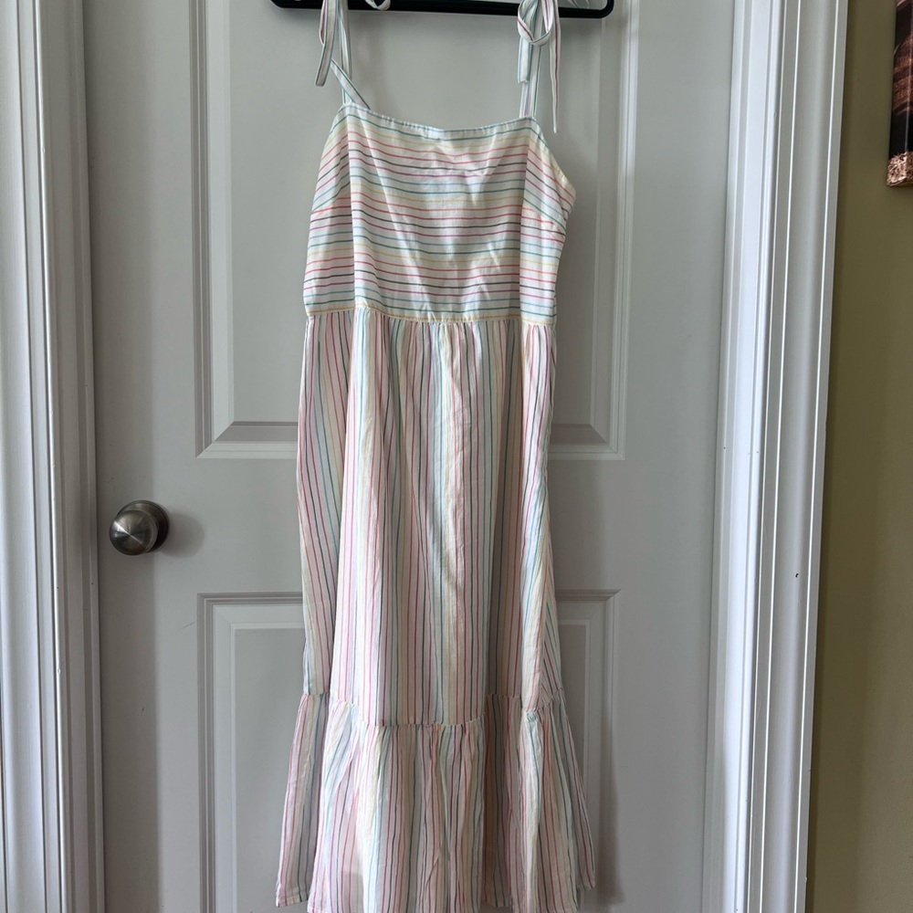 Striped Sundress with Adjustable Straps